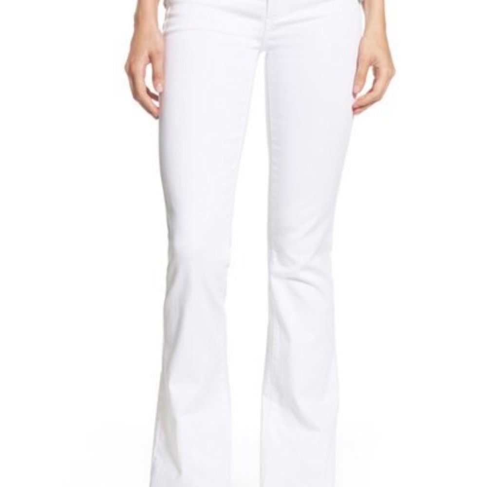 Bebe white flare jeans